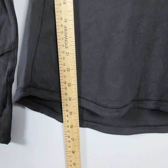 Lululemon Womens Rulu Long Sleeve Black Thumbholes Soft Pleated 6 Running 230 - Picture 9 of 10